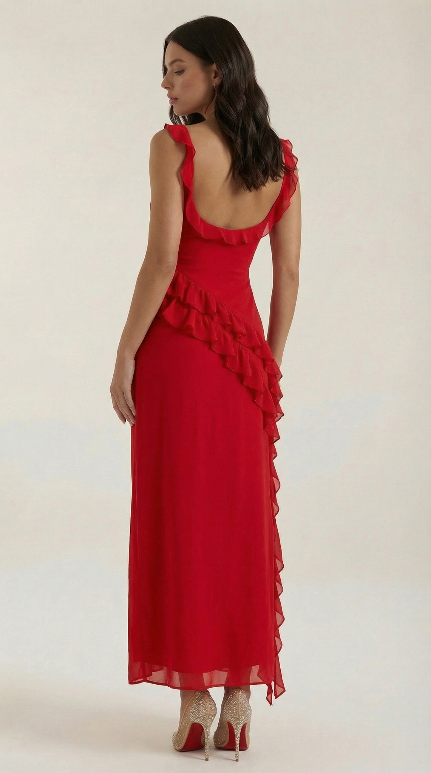 Rosa Jazmín™ | Maxi Vestido Susan con Detalles de Volantes