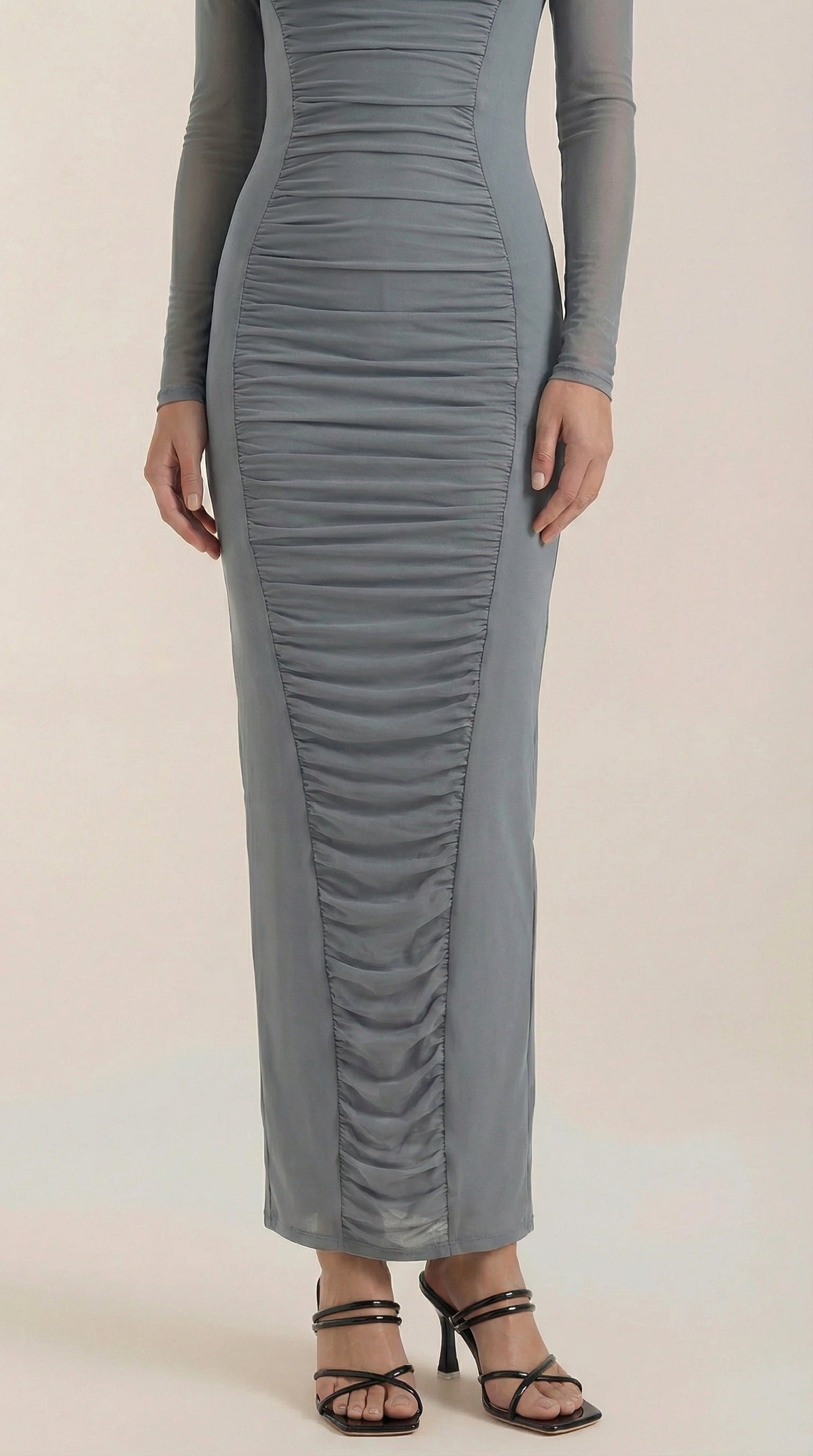 Ana Reyes™ | Vestido Maxi Susanna con Detalles Fruncidos