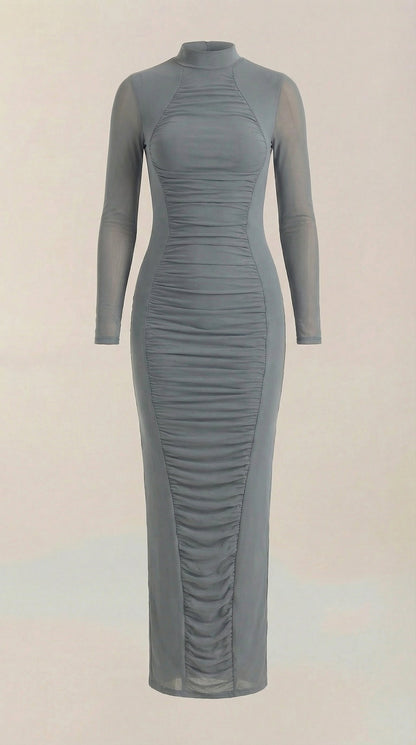 Ana Reyes™ | Vestido Maxi Susanna con Detalles Fruncidos