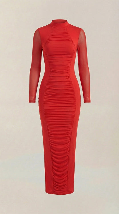 Ana Reyes™ | Vestido Maxi Susanna con Detalles Fruncidos