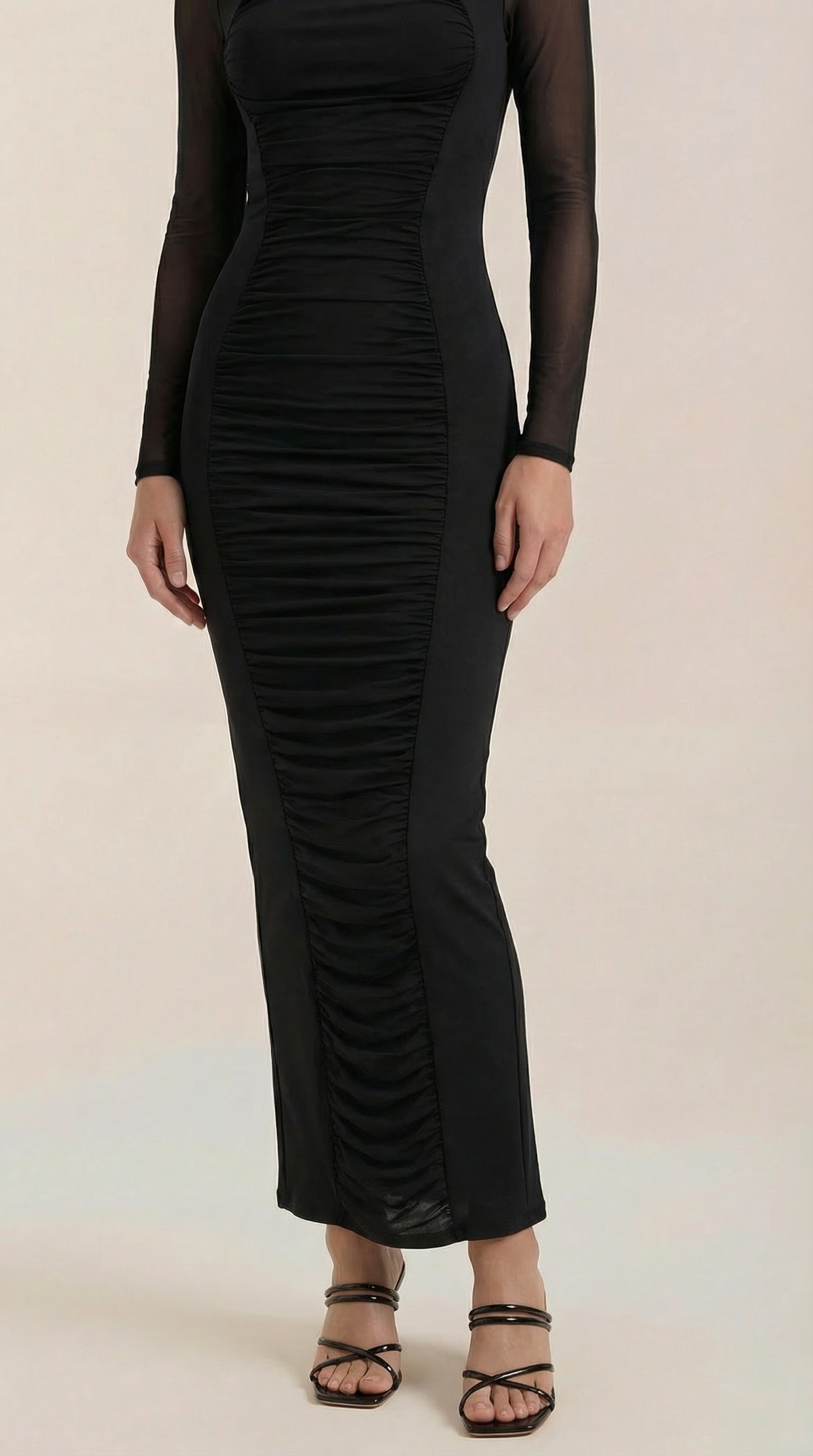 Ana Reyes™ | Vestido Maxi Susanna con Detalles Fruncidos
