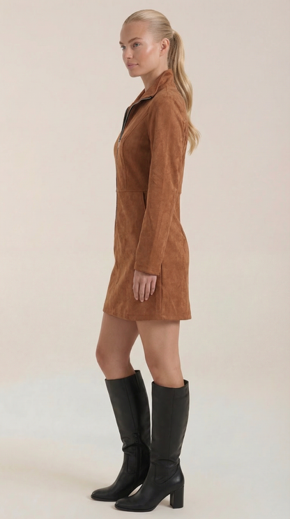 Ana Cora™ | Corto Vestido Tamara con Cremallera Delantera