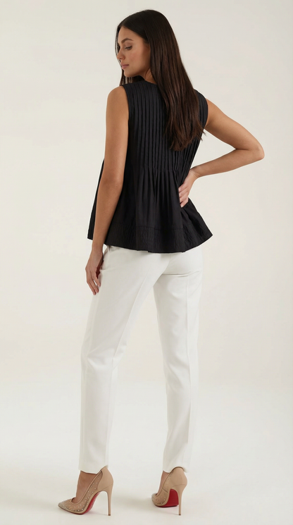 Zurine Pauline™ | Vestido peplum con pliegues - Estilo premium
