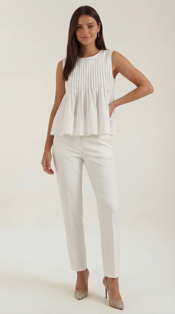 Ana Josefina™ | Vestido peplum Tess con pliegues - Estilo premium