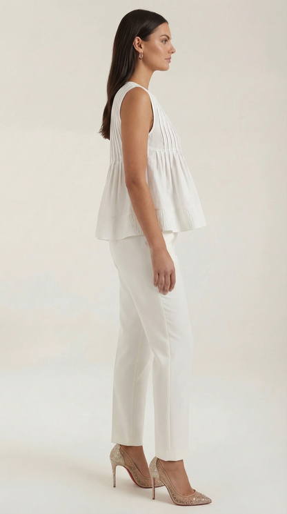 Zurine Pauline™ | Vestido peplum con pliegues - Estilo premium