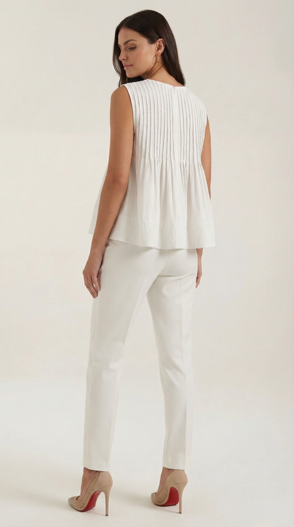 Zurine Pauline™ | Vestido peplum con pliegues - Estilo premium