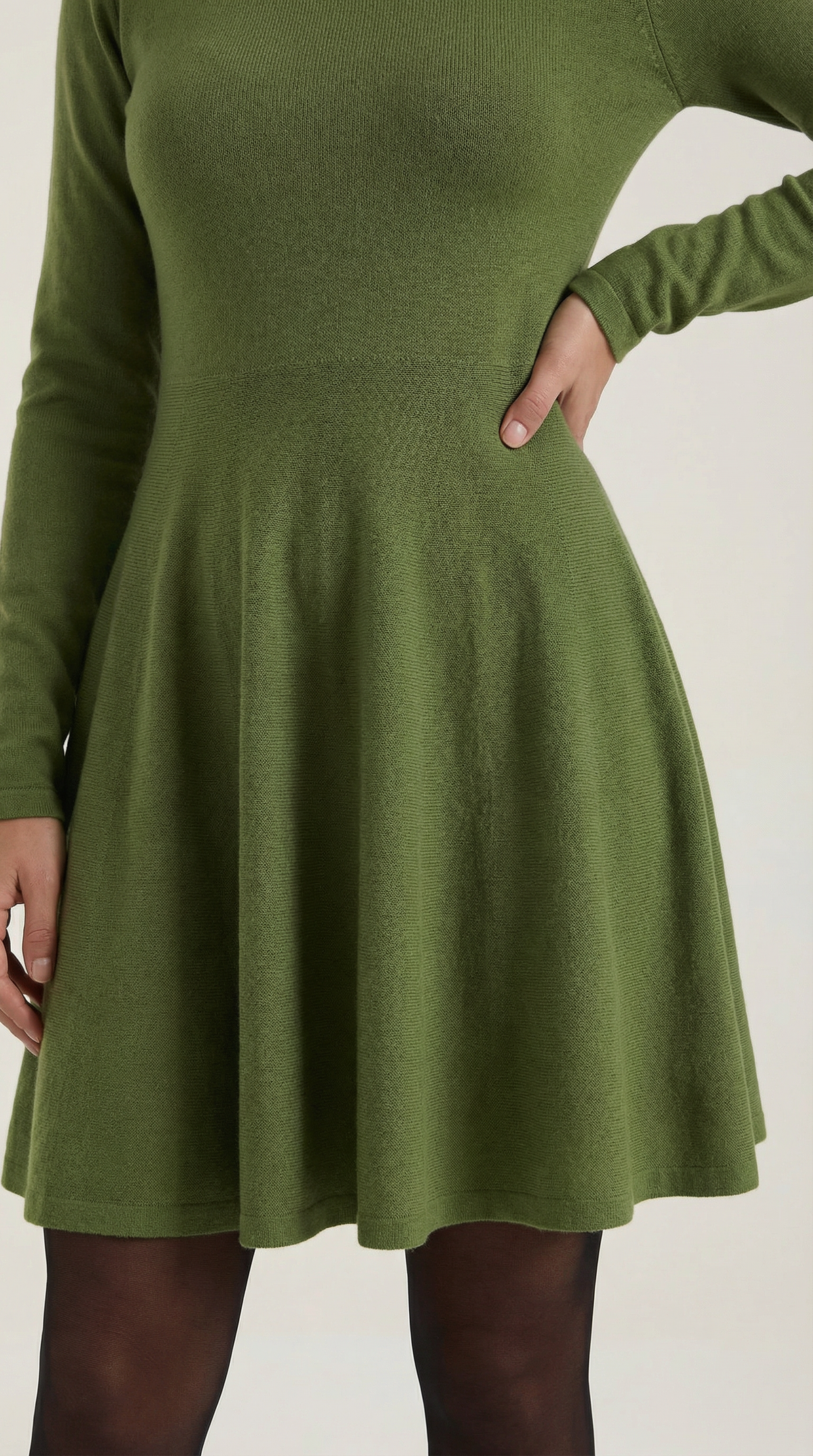 Rosa Engracia™ | Tiffany Plisado Mini Vestido de Mangas Largas