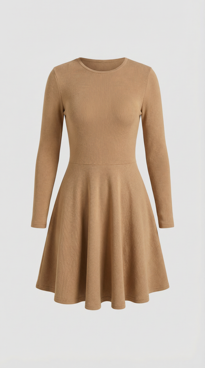Ana Alcoy™ | Tiffany Mini Dress con Mangas Largas y Pliegues