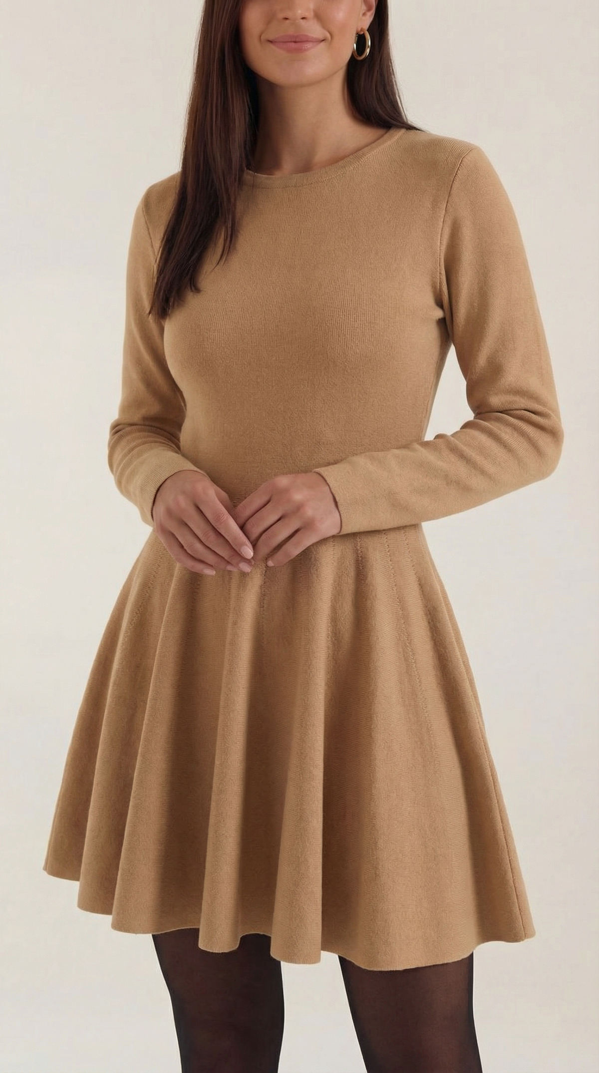 Rosa Engracia™ | Tiffany Plisado Mini Vestido de Mangas Largas