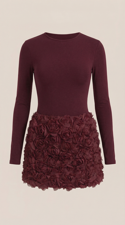 Ana Nunila™ | Vestido Mini Tonya con Textura Floral