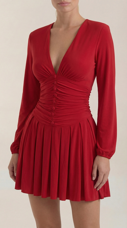 Ana Felicidad™ | Mini Vestido Tricia con Escote en V