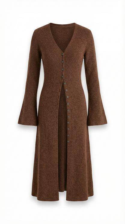Ana Triana™ | Cárdigan Maxi de Punto 'Valerie' con Escote en Forma de V
