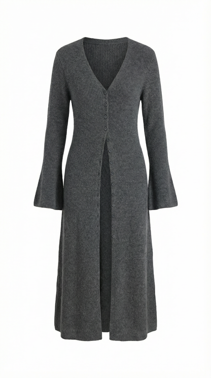 Ana Triana™ | Cárdigan Maxi de Punto 'Valerie' con Escote en Forma de V