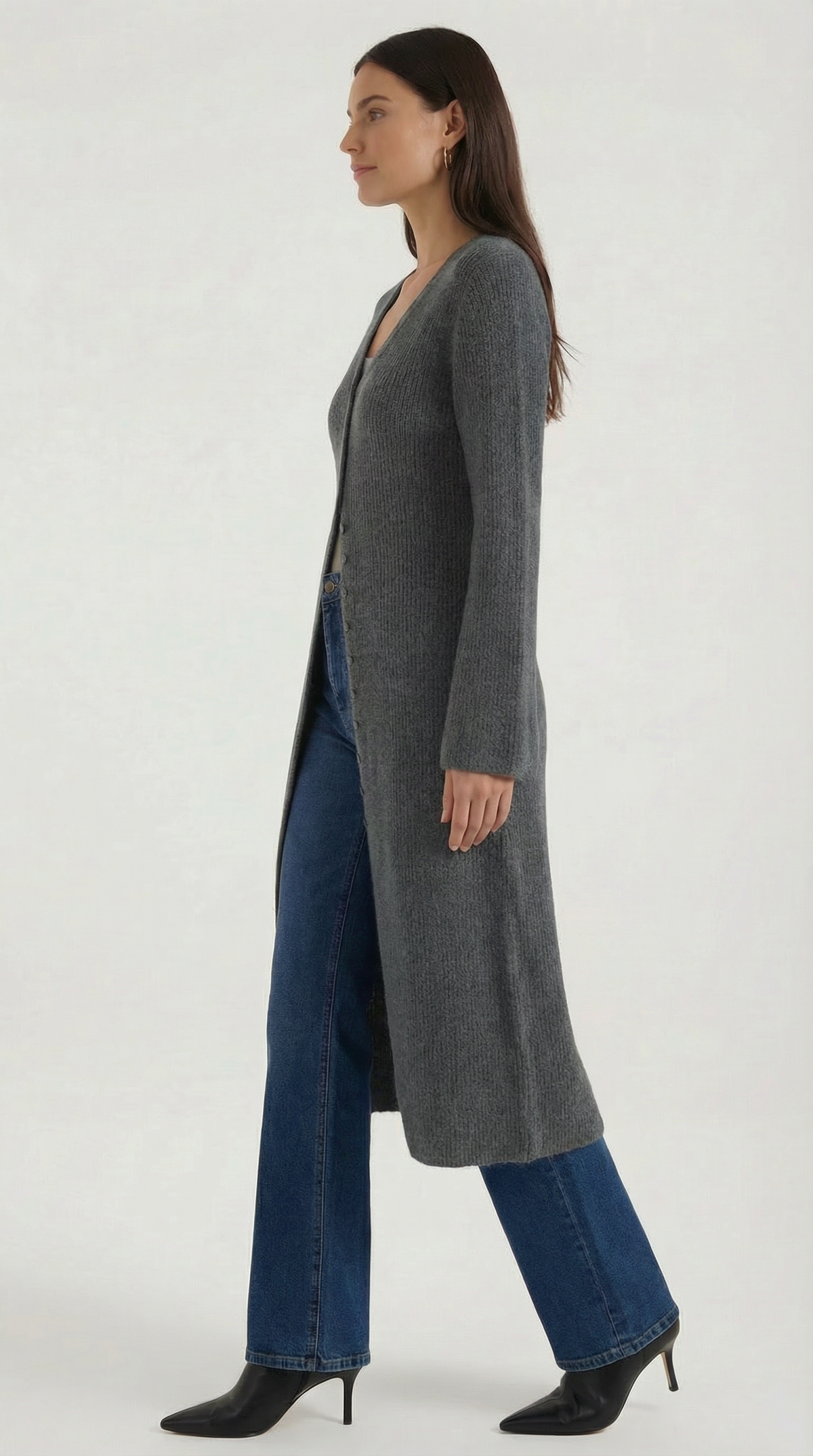 Ana Triana™ | Cárdigan Maxi de Punto 'Valerie' con Escote en Forma de V