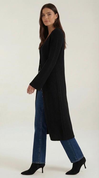 Ana Triana™ | Cárdigan Maxi de Punto 'Valerie' con Escote en Forma de V
