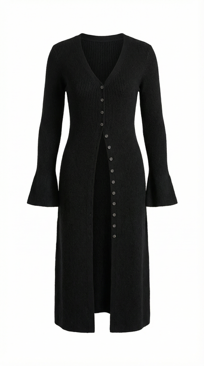 Ana Triana™ | Cárdigan Maxi de Punto 'Valerie' con Escote en Forma de V