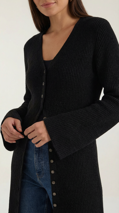 Ana Triana™ | Cárdigan Maxi de Punto 'Valerie' con Escote en Forma de V