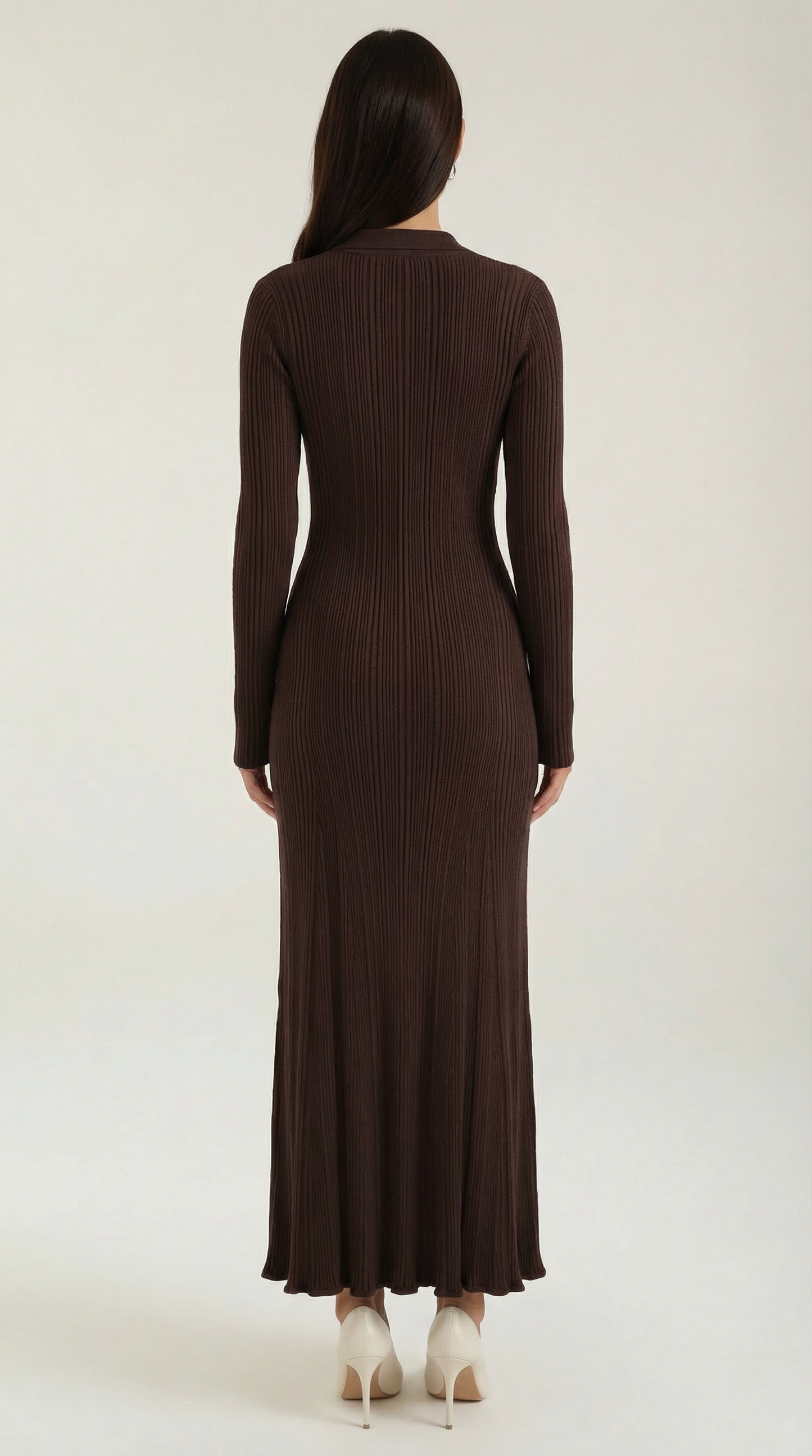 Rosa Leocadia™ | Vestido largo de punto Verónica