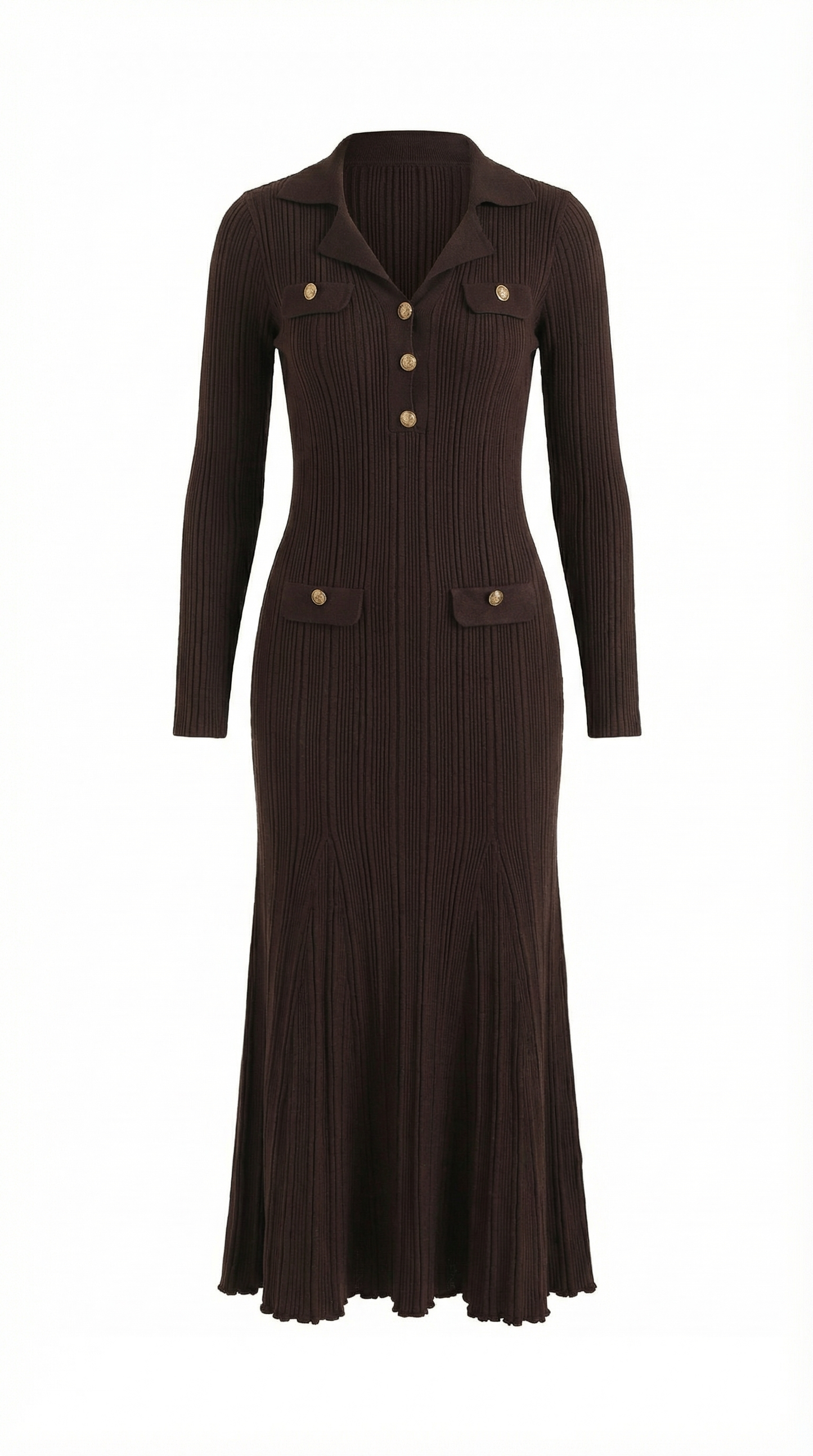 Rosa Leocadia™ | Vestido largo de punto Verónica