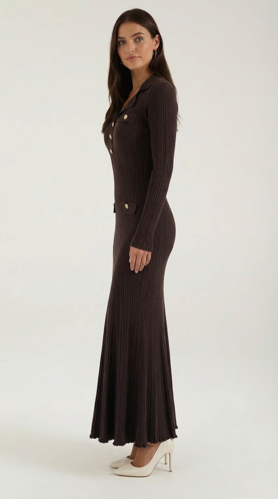 Karin Ute™ | Vestido largo de punto Verónica
