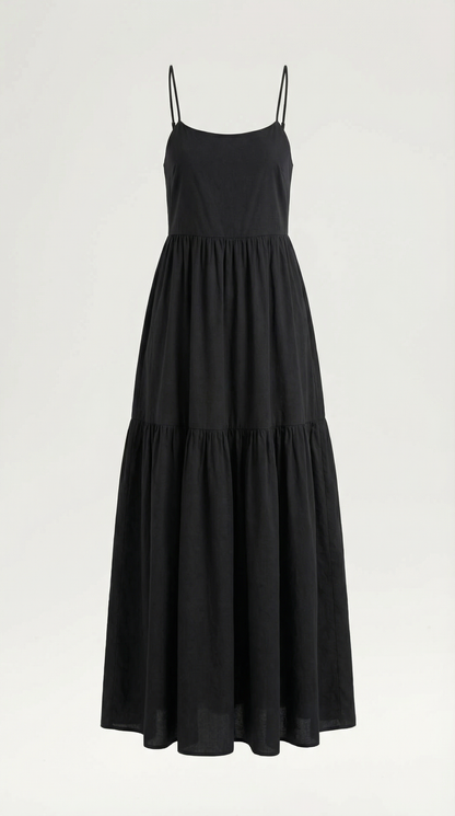Rosa Adoración™ | Vestido Maxi Espalda Abierta Victoria