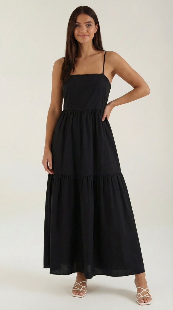 Ana Martina™ | Victoria Maxi Vestido de Espalda Descubierta