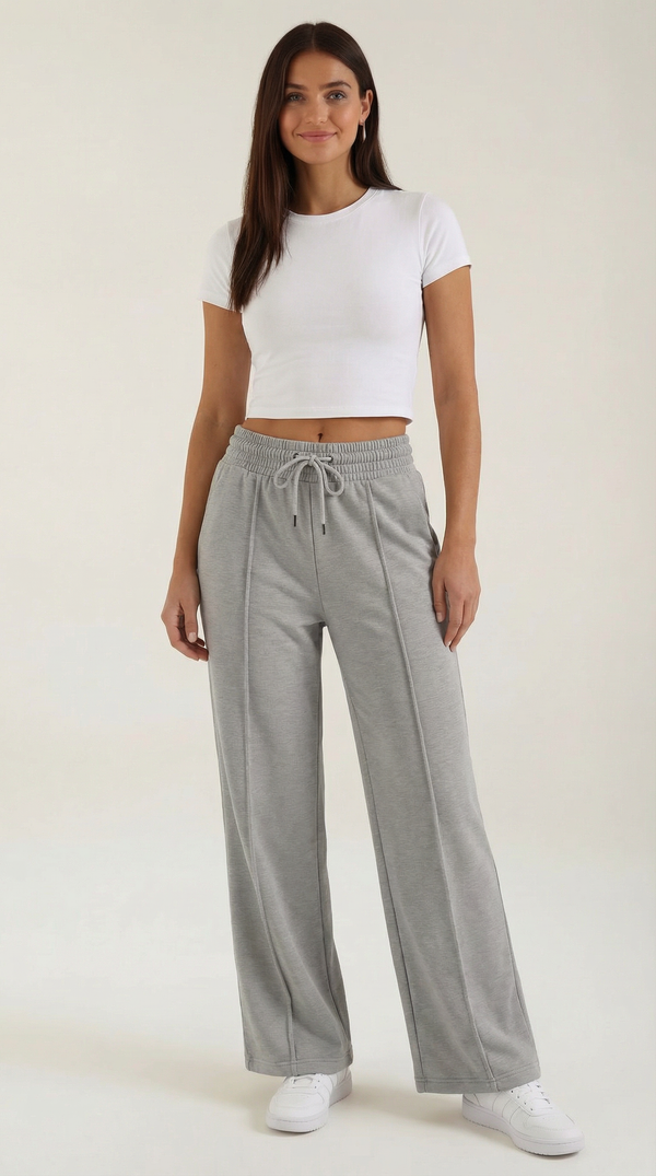 María Elda™ | Virginia Pantalones de Chándal de Pierna Ancha