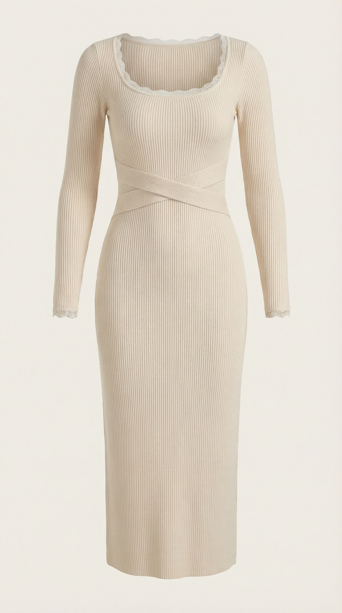 Maritza Sveva™ | Vestido Largo de Punto a Rayas