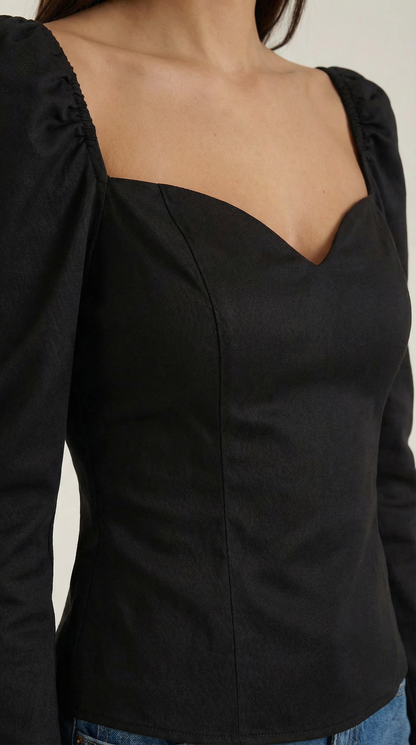 Evelia Carla™ | Blusa con Mangas Abullonadas