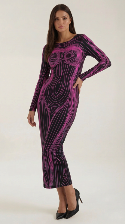Ana Eudora™ | Xiomara Vestido Largo Ajustado