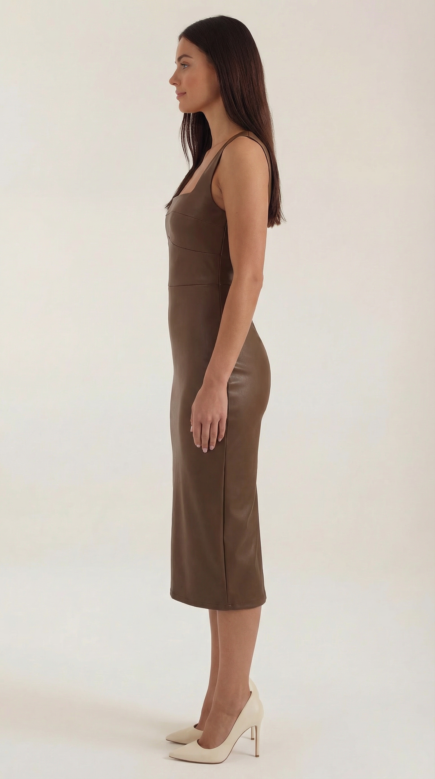 Rosa Xiana™ | Vestido Bodycon Yvonne de Piel Sintética