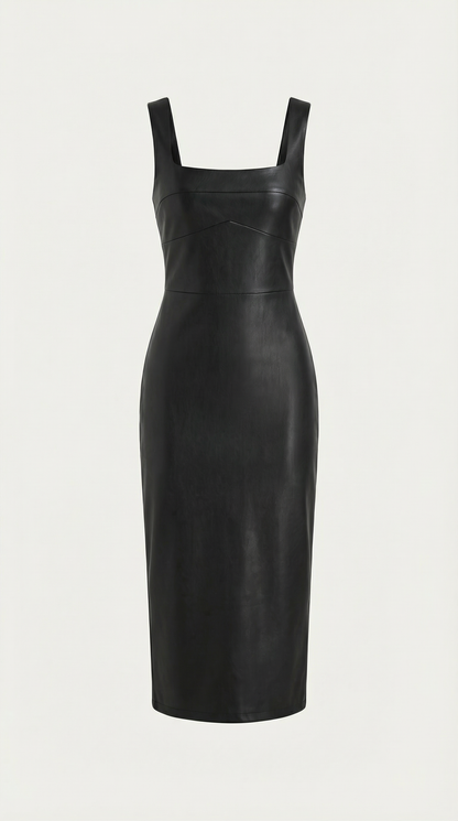 Rosa Xiana™ | Vestido Bodycon Yvonne de Piel Sintética