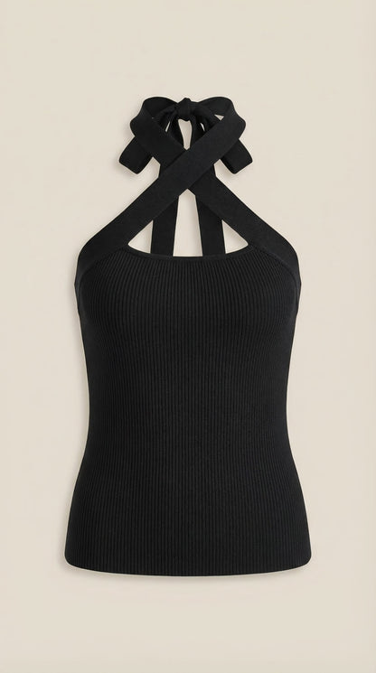 Tania Ivy™ | Top Halter con Tirantes en X
