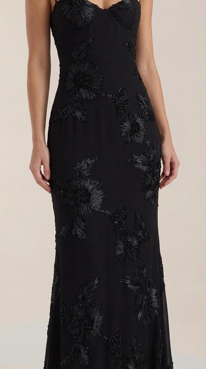 Rosa Yolanda™ | Vestido Maxi Corsé Floral Chantal