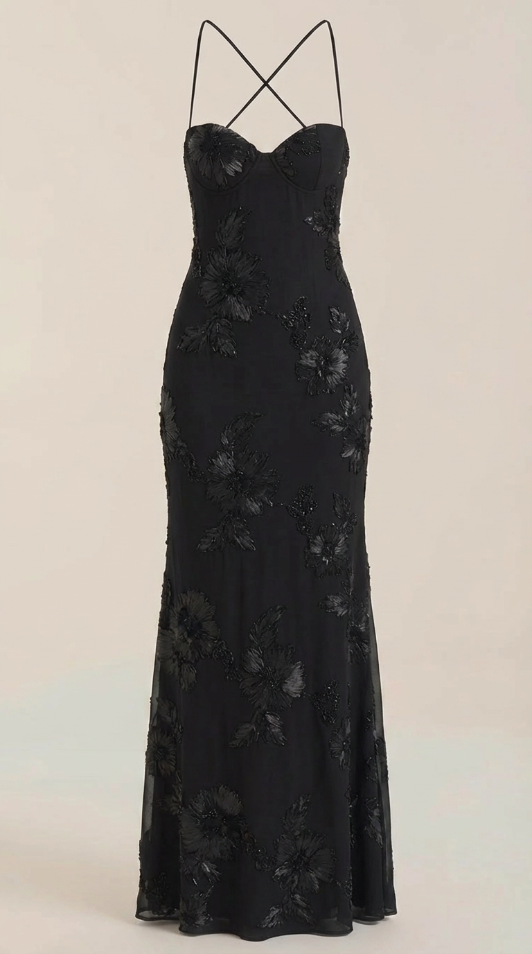 Rosa Yolanda™ | Vestido Maxi Corsé Floral Chantal