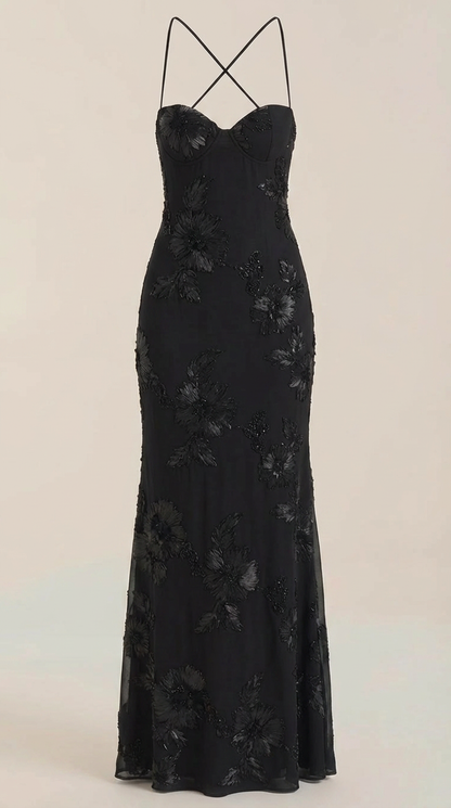 Rosa Yolanda™ | Vestido Maxi Corsé Floral Chantal