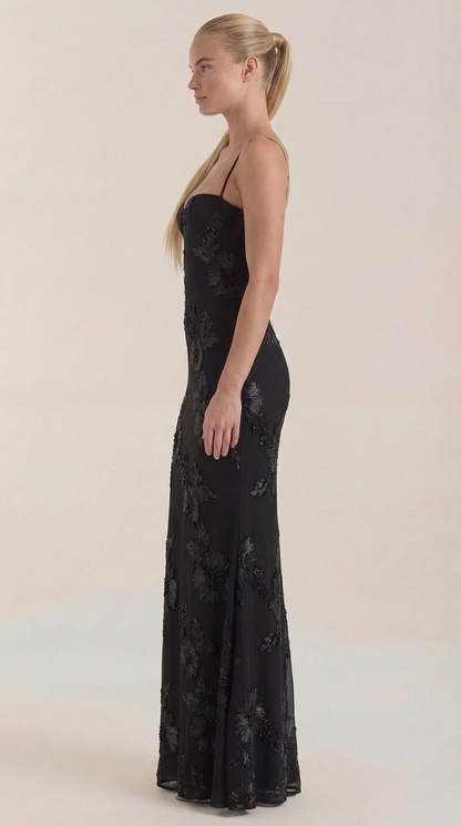 Rosa Yolanda™ | Vestido Maxi Corsé Floral Chantal