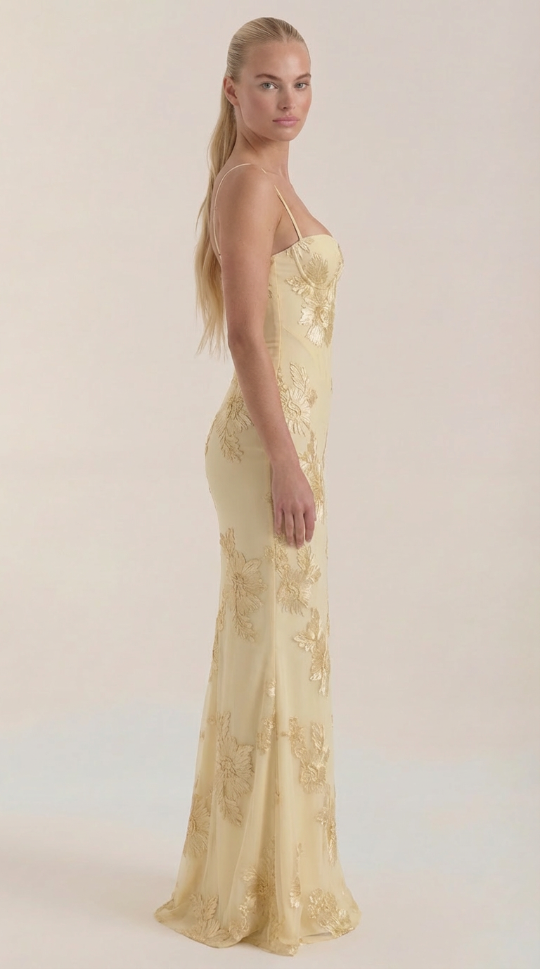 Rosa Yolanda™ | Vestido Maxi Corsé Floral Chantal