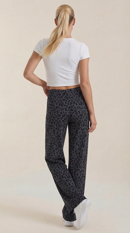 Amelka™ | Pantalón de Estampado Animal con Corte de Pierna Ancha