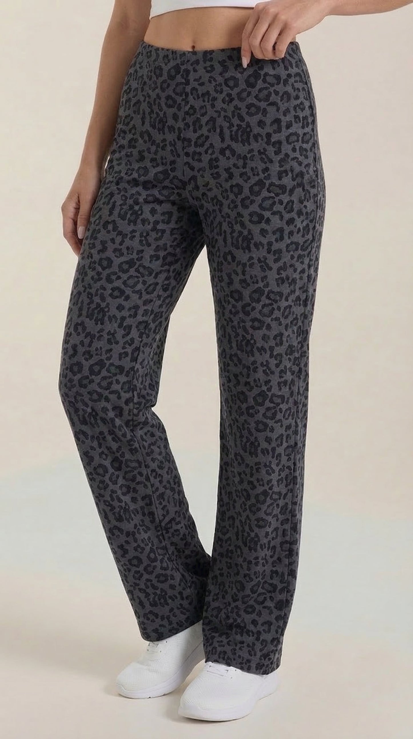 Amelka™ | Pantalón de Estampado Animal con Corte de Pierna Ancha