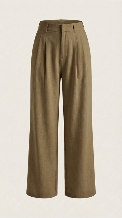 María Esther™ | Pantalones Plisados de Cintura Alta Courtney