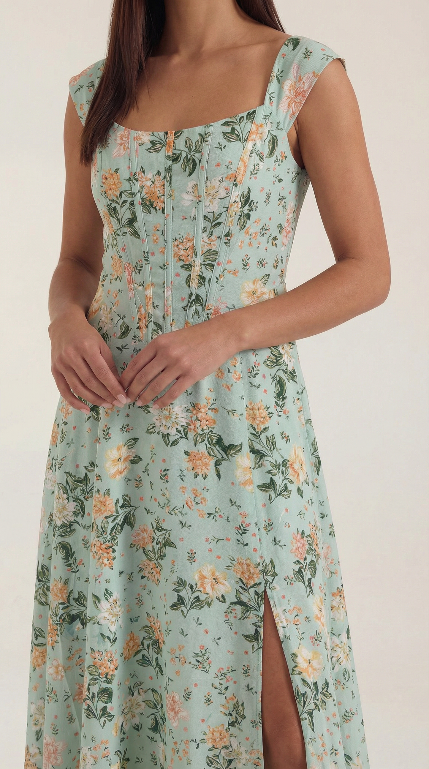 Rosa Brisa™ | Vestido Midi Dahlia - Alta Calidad