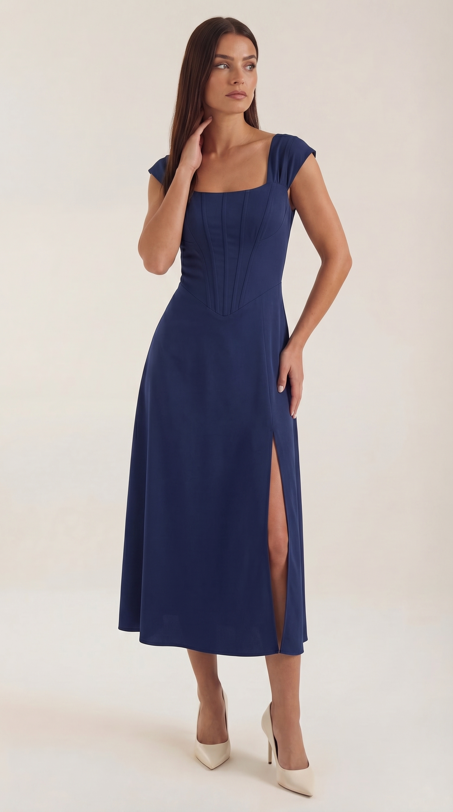 Rosa Brisa™ | Vestido Midi Dahlia - Alta Calidad