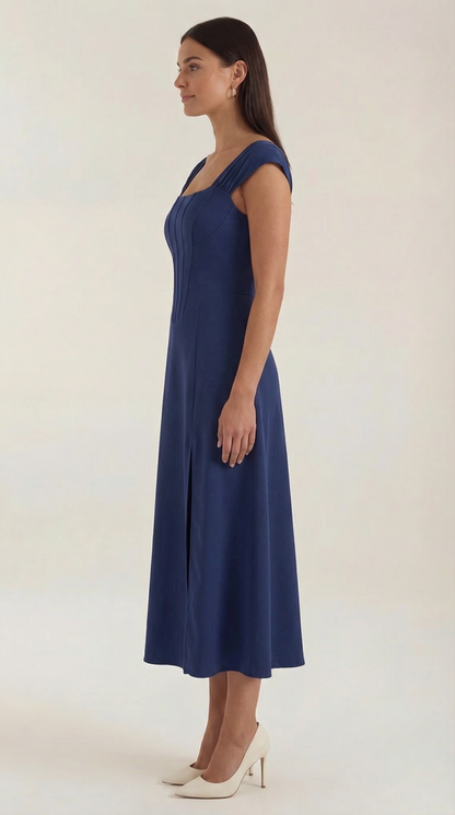 Rosa Brisa™ | Vestido Midi Dahlia - Alta Calidad