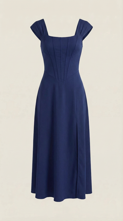 Rosa Brisa™ | Vestido Midi Dahlia - Alta Calidad