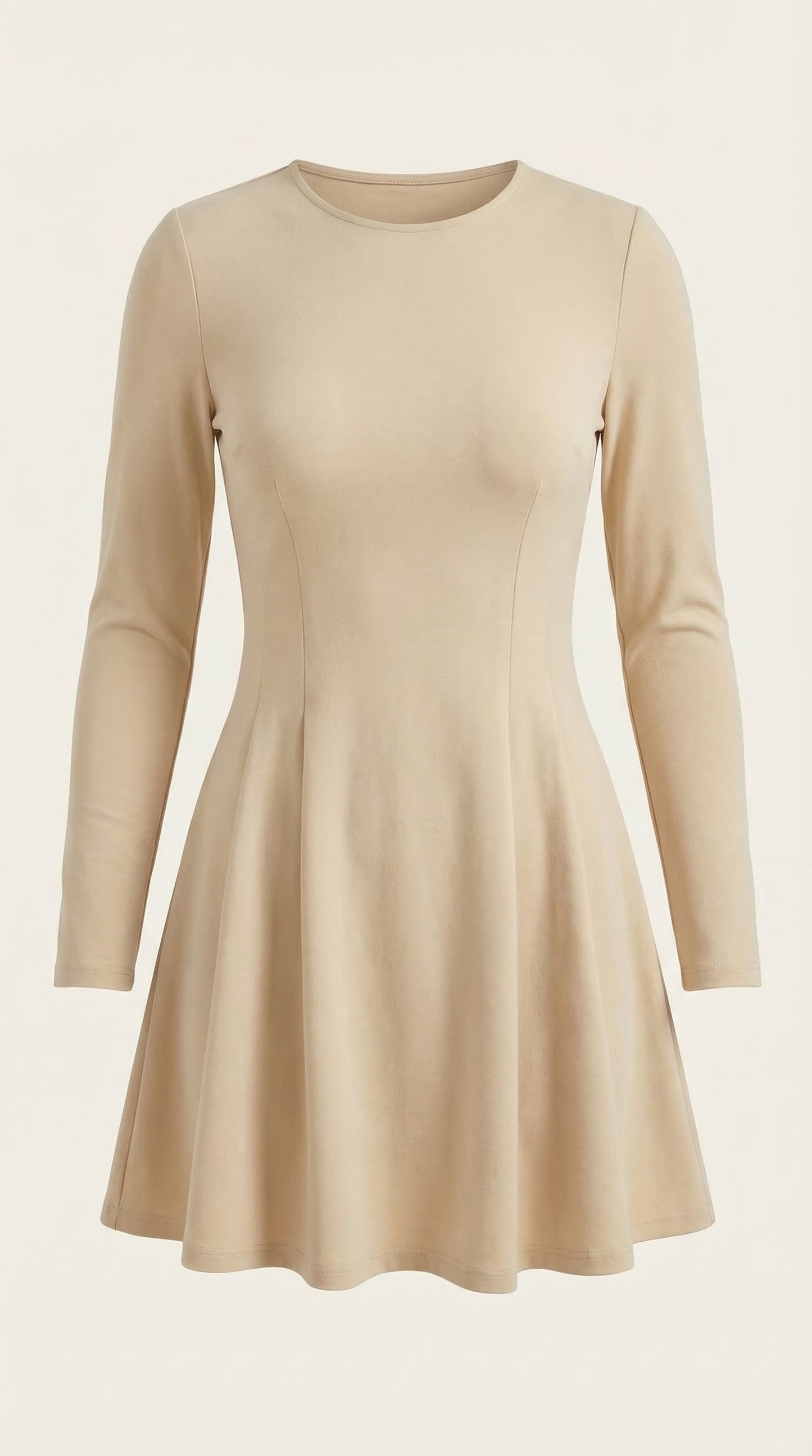 Ana Jael™ | Vestido Corto de Manga Larga Ébano