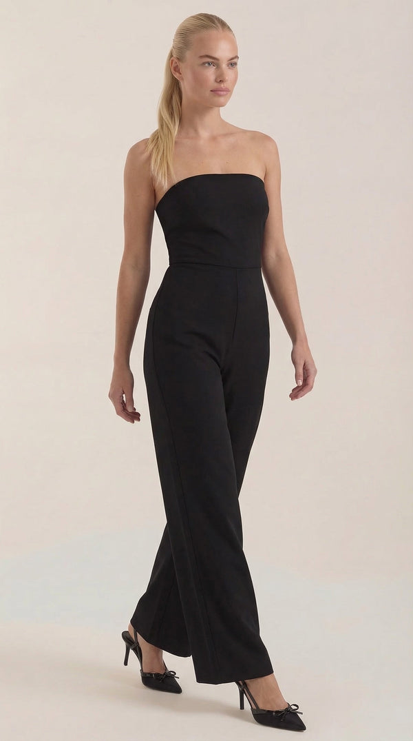 Ana Mireya™ | Mono Eliza Sin Tirantes con Pierna Ancha