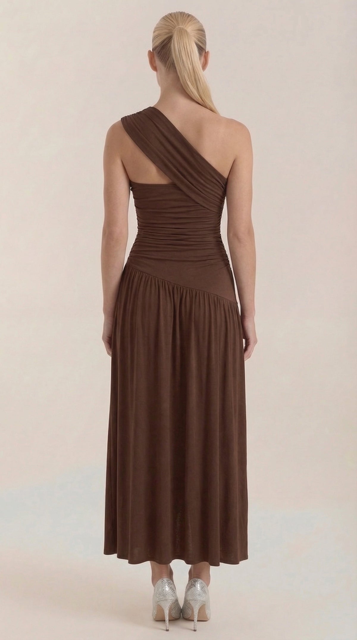 Ana Vanesa™ | Vestido Maxi Asimétrico de Un Hombro Enid