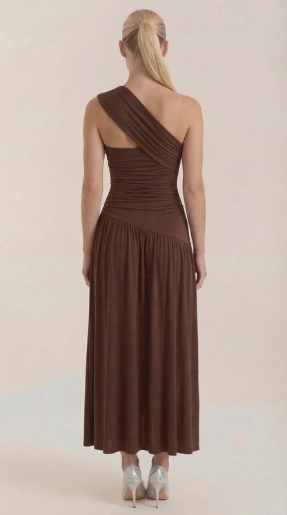 Ana Vanesa™ | Vestido Maxi Asimétrico de Un Hombro Enid
