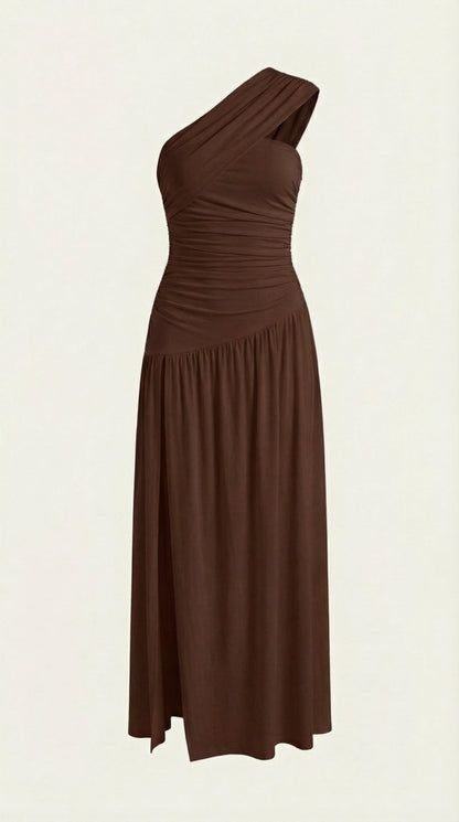 Ana Vanesa™ | Vestido Maxi Asimétrico de Un Hombro Enid